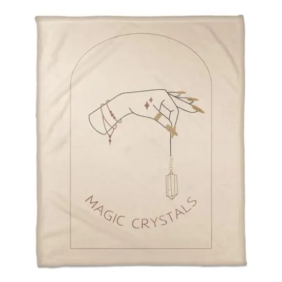 Magic Crystals Hand 2 50" x 60" Coral Fleece Blanket {1}