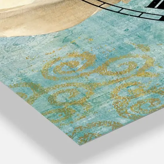 Designart Bouquet Poppies On Paisley II 3 Farmhouse Panel Wall Clock {4}