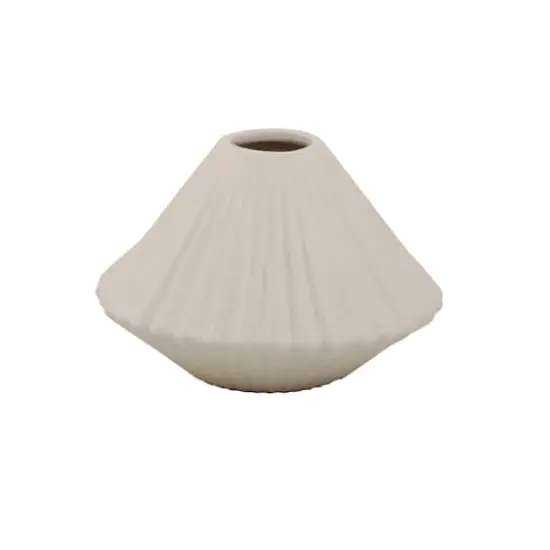 Flora Bunda&reg; 6.25'' Pleated Ceramic Vase {1}