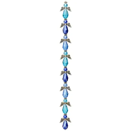 Aqua Mix Glass & Metal Angel Beads by Bead Landing&trade; {4}