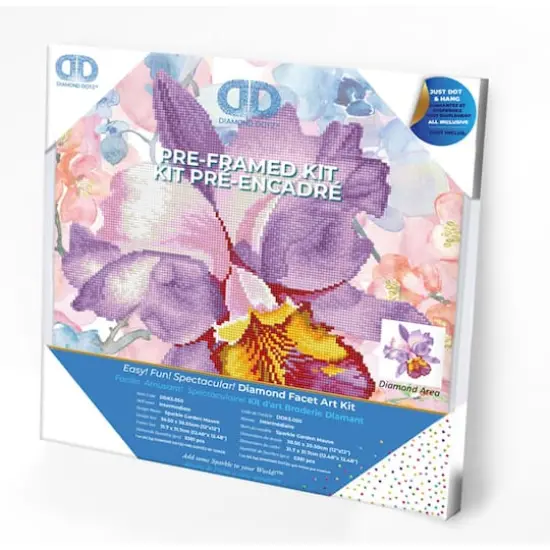 Diamond Dotz&reg; Intermediate Sparkle Garden Mauve with Frame Diamond Painting Kit {4}