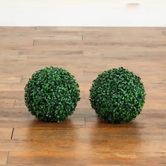 8in. UV Resistant Artificial Boxwood Ball (Indoor/Outdoor) - Set of 4 {5}