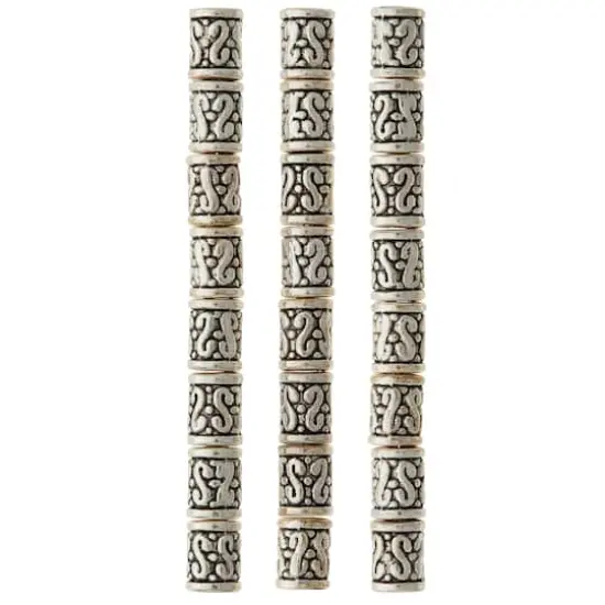 Sterling Silver Plated Tube Beads, 9mm by Bead Landing&trade; {4}
