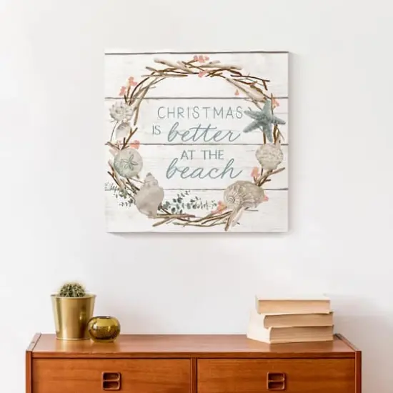 16" Christmas is Better at the Beach Canvas Wall D&eacute;cor {3}