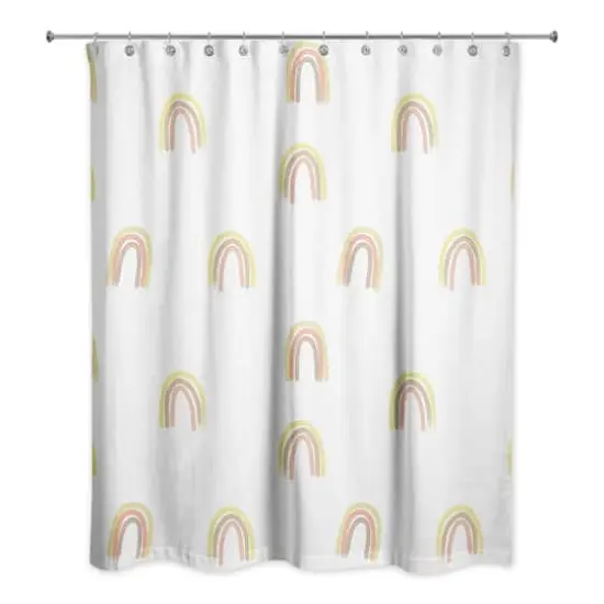Random Rainbow Pattern 71" x 74" Shower Curtain {1}