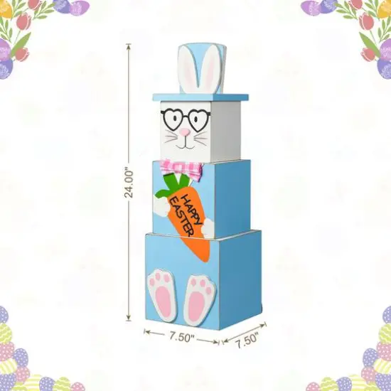 Glitzhome&reg; 24" Wooden Double Sided Easter & July 4th Porch D&eacute;cor {9}