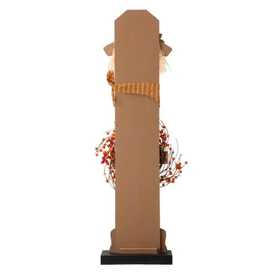 Glitzhome&reg; 42" Fall Lighted Scarecrow & Wreath Porch D&eacute;cor {5}