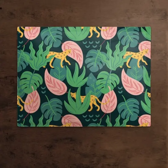 Tropical Cheetahs 18" x 14" Cotton Twill Placemat {3}