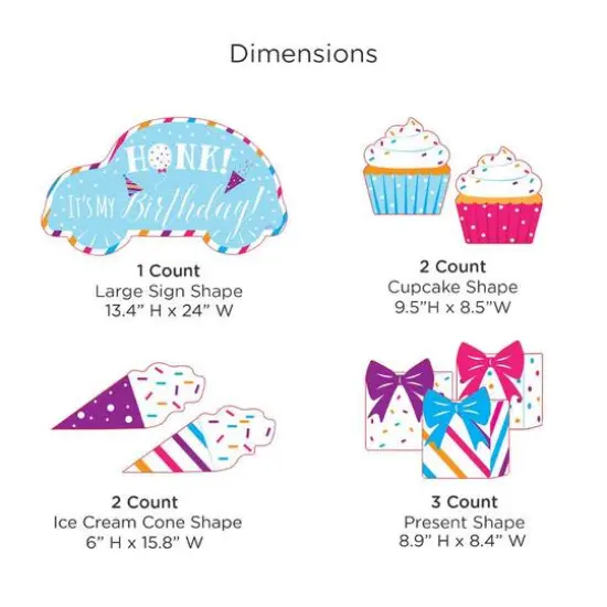Kate Aspen&reg; Rainbow Birthday Yard Sign Set {5}