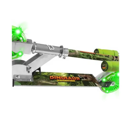 Dinosaur Folding Scooter With Flashing Wheels {6}