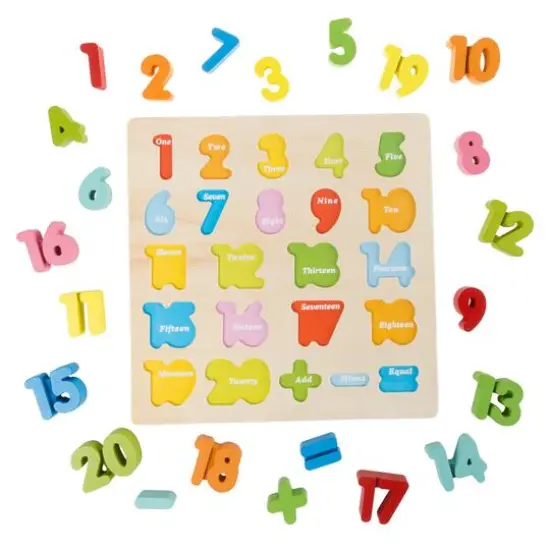 Toy Time Wooden Number Puzzle Board {5}