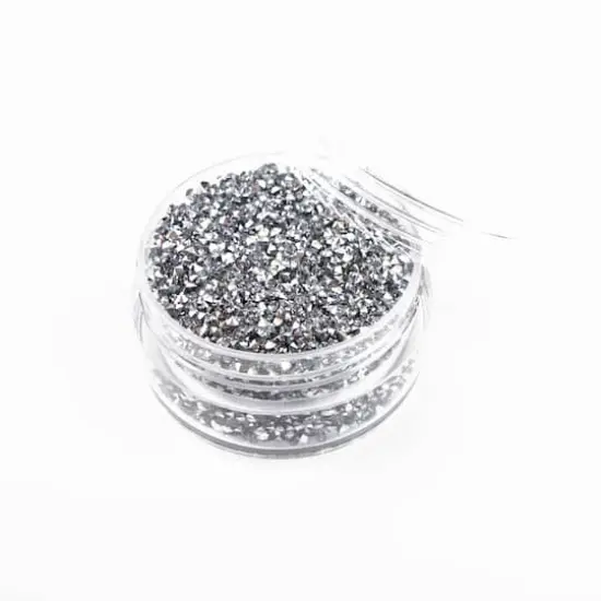 1.2mm Glass Micro Rhinestones by Bead Landing™, 0.7oz. Silver {4}