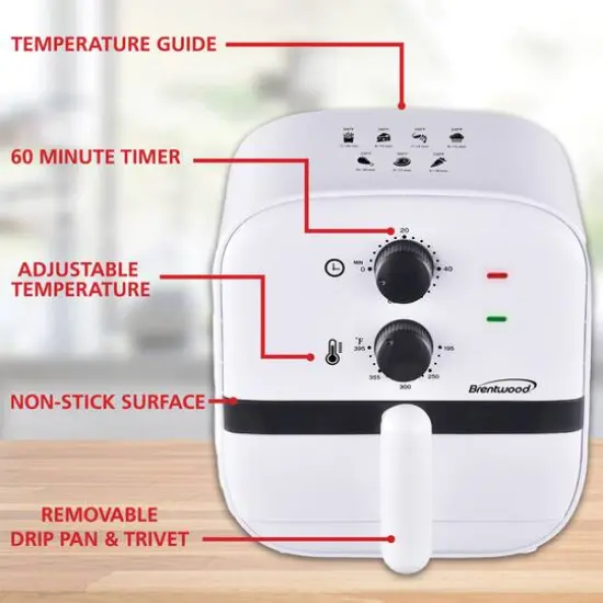 Brentwood White 1qt. 700 Watt Electric Air Fryer {7}