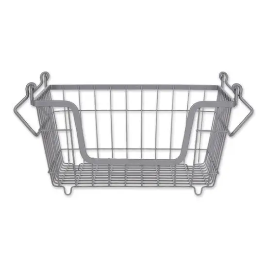 DII&reg; Small Square Metal Basket Cool Gray {1}