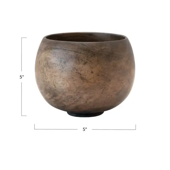 Hello Honey&reg; 5" Walnut Mango Wood Bowl {1}