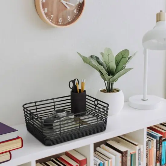 Curver&reg; Aria Medium Black Decorative Basket {5}