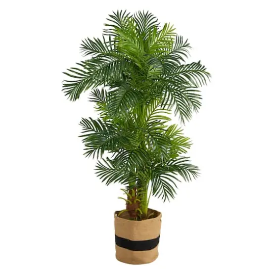 6ft. Hawaii Artificial Palm Tree in Handmade Natural Cotton Planter {1}