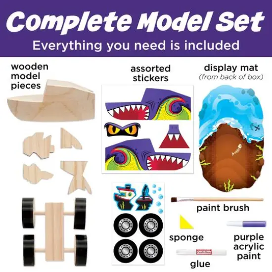 Creativity for Kids&reg; Buildeez!&trade; Chomper Monster Shark Wooden Model Set {4}