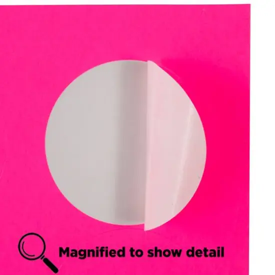 JAM Paper Circle Label Stickers Neon Pink {6}