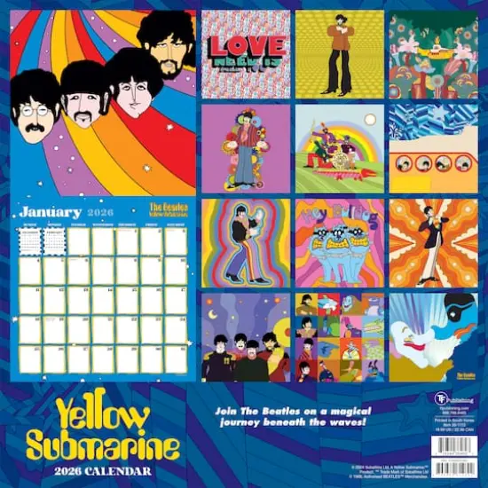 2026 The Beatles: Yellow Submarine Wall Calendar {6}