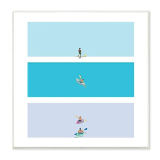 Stupell Industries Modern Paddle Boarding and Kayaks Athletes Summer Sports, 12" x 12" {1}