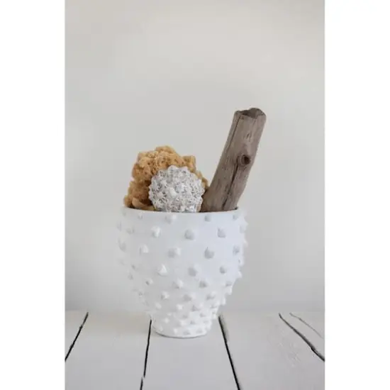 Hello Honey&reg; 10" Textured Polka Dot Terra Cotta Planter {5}