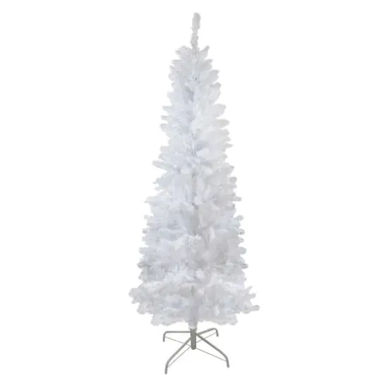 6ft. Unlit White Pencil Spruce Artificial Christmas Tree {1}