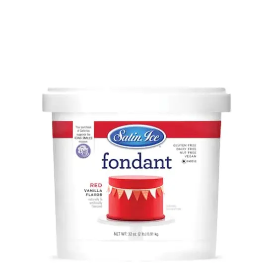Satin Ice&trade; Professional's Choice Fondant, 2lb. Red {1}
