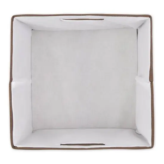 DII&reg; 11" Polyester Solid Storage Cube Bark Brown {7}