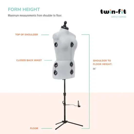 Dritz&reg; Twin-Fit Medium Dress Form with Adjustable Tri-Pod Stand {9}