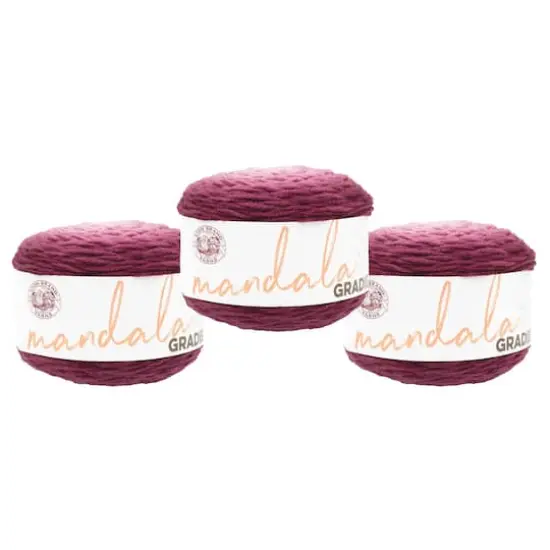 3 Pack Lion Brand&reg; Mandala&reg; Gradient Yarn Burgundy {1}