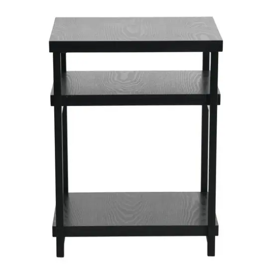 Household Essentials Jamestown 2-Shelf End Table Black Oak {10}