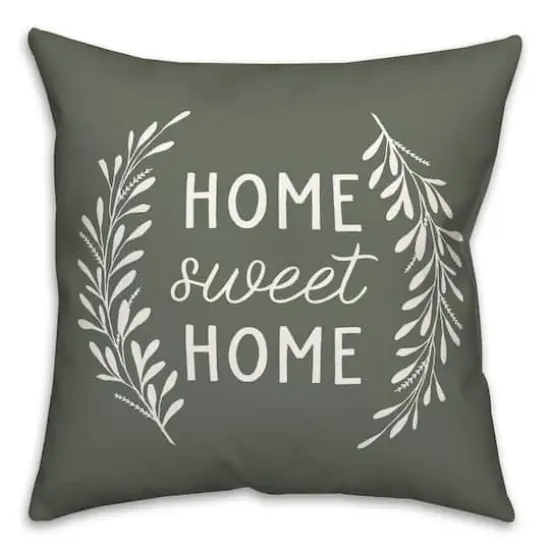 18" x 18" Home Sweet Home Versatile Throw Pillow Sage {1}