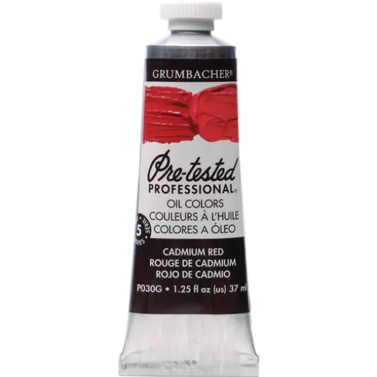 Grumbacher&reg; Pre-Tested Professional&reg; Oil Color Paint, 37mL Cadmium Red {1}