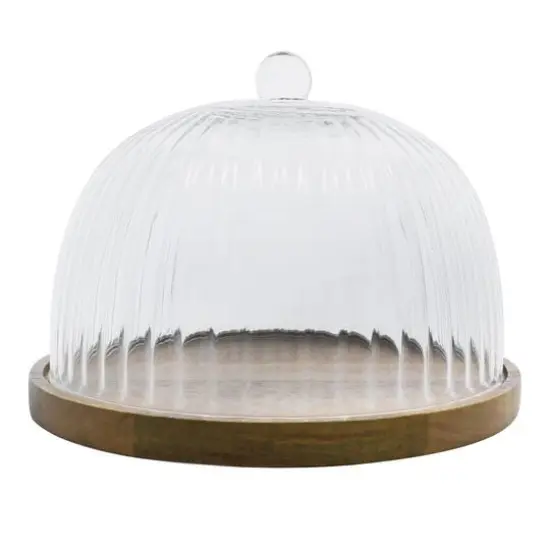 8.5" Cheese Board with Glass Cloche by Ashland&reg; {1}