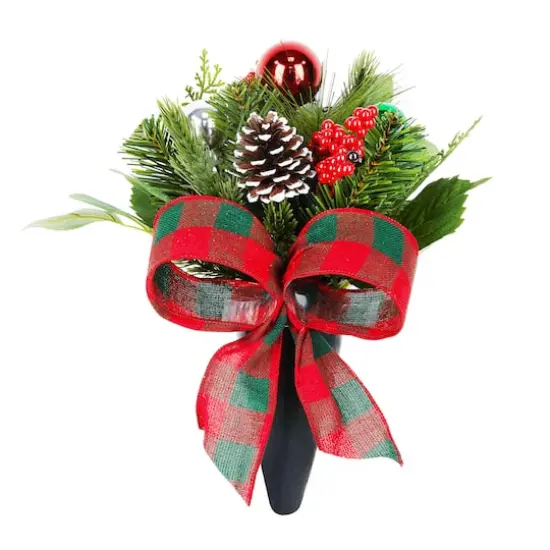 Red & Green Ornament & Pinecone Remembrance Cone by Ashland&reg; {1}