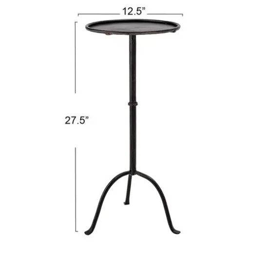 Hello Honey&reg; 28" Metal Martini Cocktail Table Black {9}