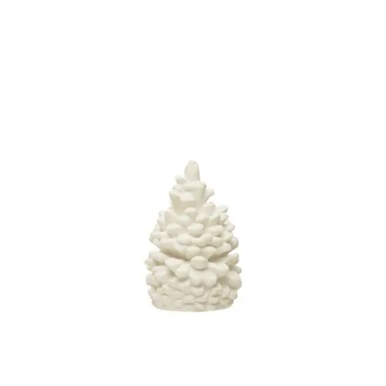 Hello Honey&reg; 5" White Stoneware Bisque Pinecone {1}