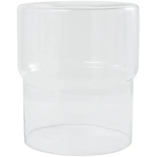 19" Glass Modern Accent Table Clear {3}