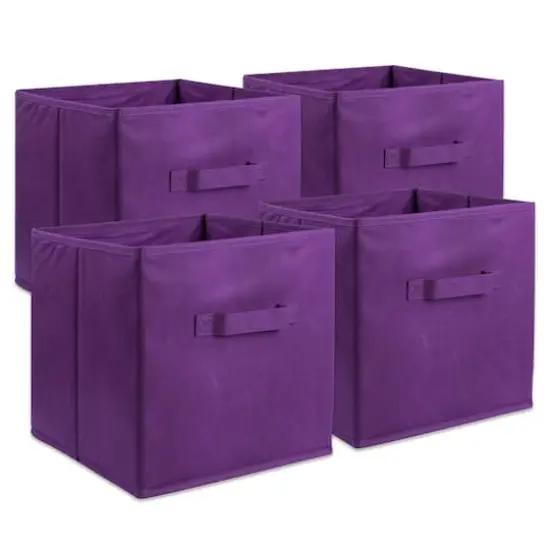 Solid Eggplant Nonwoven Square Cube Set {1}