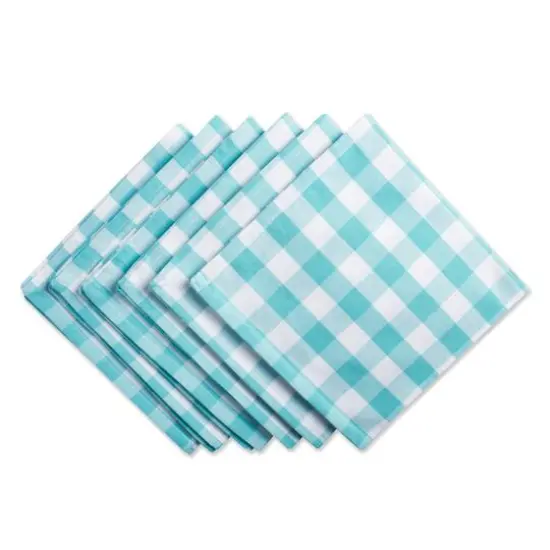 DII&reg; Checkers Dinner Napkins, 6ct. Gray/White {2}