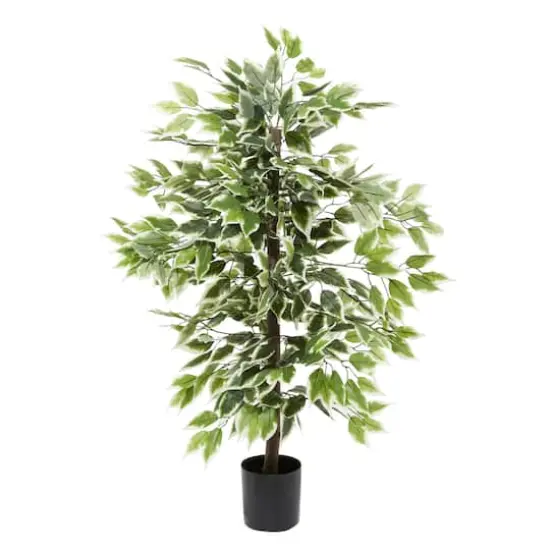 Ficus Tree Artificial Decorative Foliage, 45", Green {1}