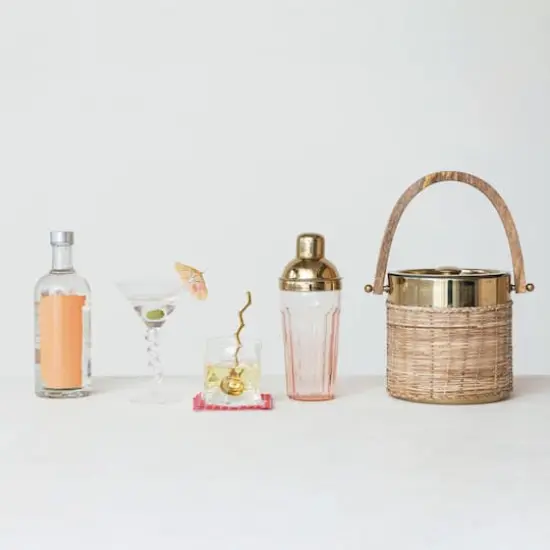 Hello Honey® 6oz. Clear Twisted Stem Martini Glasses, 6ct. {4}