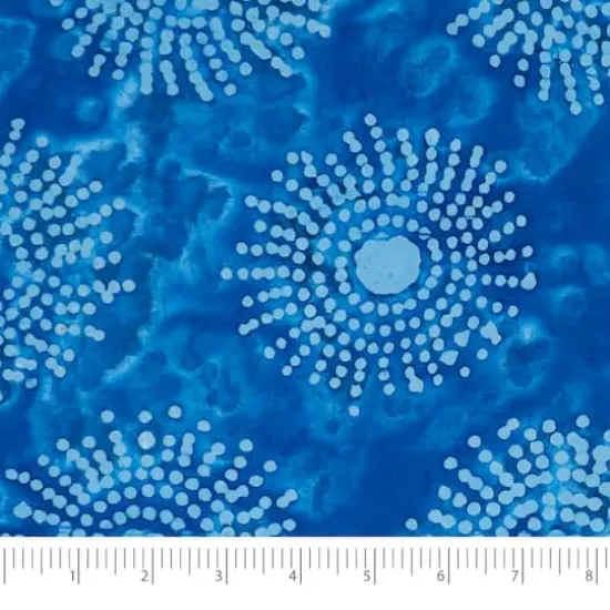 SINGER Batik Steel Blue Sunshine Cotton Fabric {1}