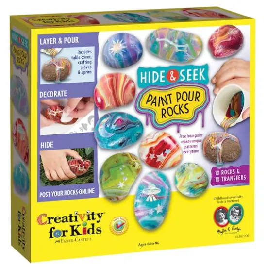 Faber-Castell&reg; Hide & Seek Paint Pour Rocks Kit {1}