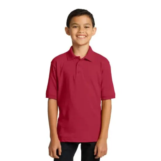 Port & Company&reg; Youth Core Blend Jersey Knit Polo Red {4}