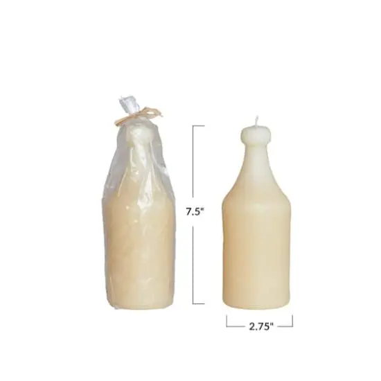 Hello Honey&reg; Unscented Embossed Bottle-Shaped Candle Cream {4}