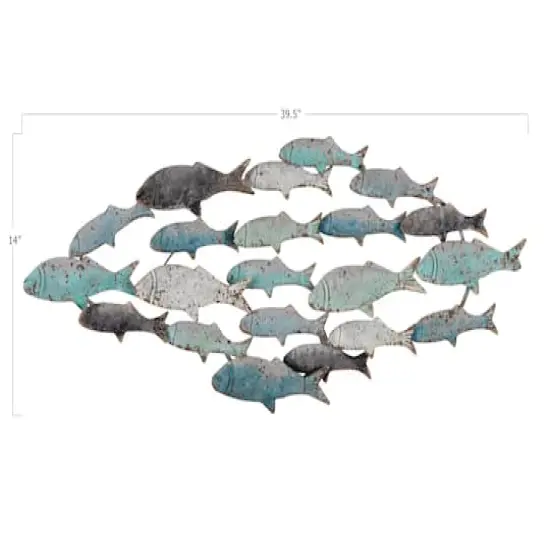 Hello Honey&reg; 39.5" Metal School of Fish Wall D&eacute;cor {3}
