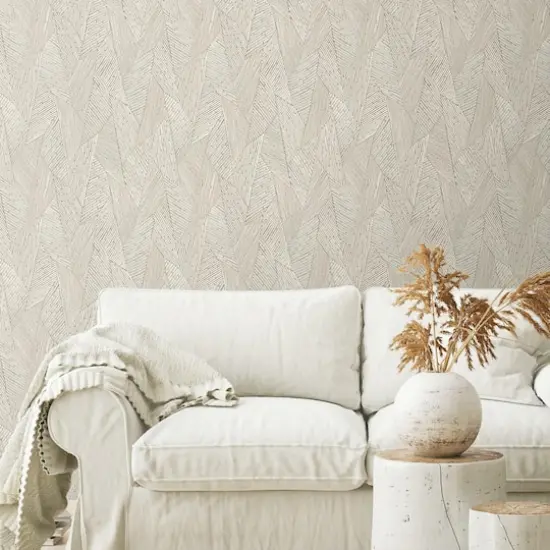 RoomMates Woven Reed Stitch Peel & Stick Wallpaper Brown {4}