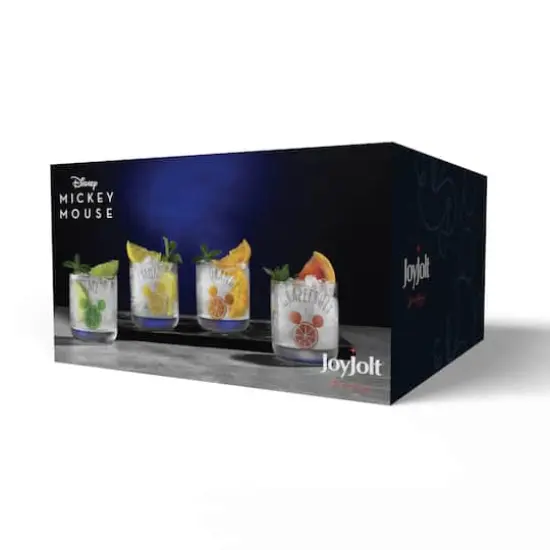 JoyJolt® Disney® 10oz. Mickey Mouse Citrus Short Drinking Glass, 4ct. {7}